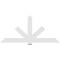 Ekena Millwork Kennewick Architectural Grade PVC Gable Bracket, 84"W x 38 1/2"H x 2"D x 6"F, 11/12 Pitch GBP084X39X0206KEN00 - alternate 5